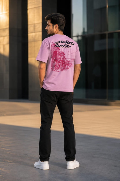 Oversized Graphic T-Shirt ر اکھ  x  ا ح"سین اتفاق ہے ان کی گلی میں ہم