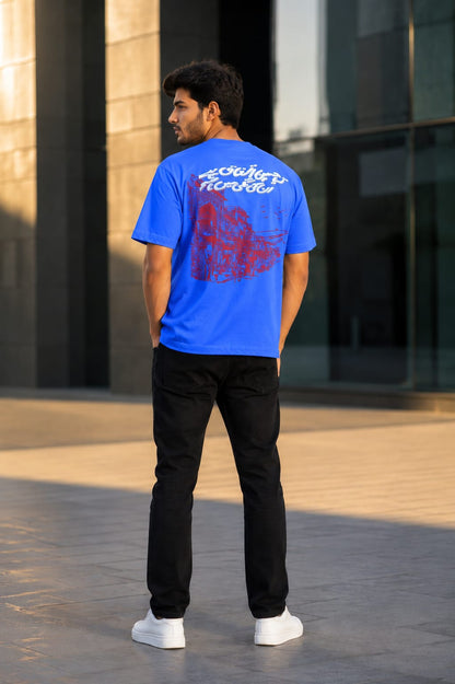 Oversized Graphic T-Shirt ر اکھ  x  ا ح"سین اتفاق ہے ان کی گلی میں ہم