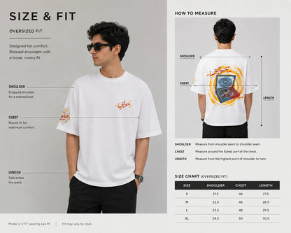 Drop Shoulder Oversized Graphic T-Shirt — خواہش × ہمیں زندہ رہنے دو