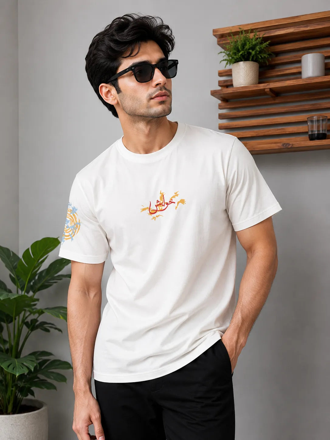 Drop Shoulder Oversized Graphic T-Shirt — خواہش × ہمیں زندہ رہنے دو