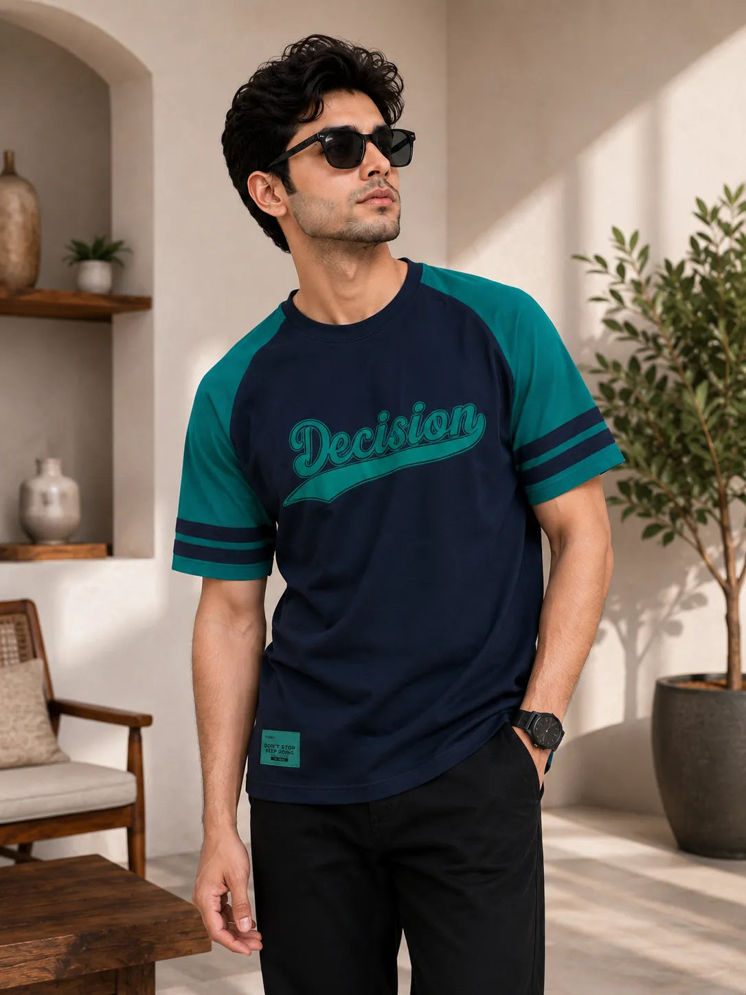 Drop Shoulder Oversized Graphic T-Shirt — Decision