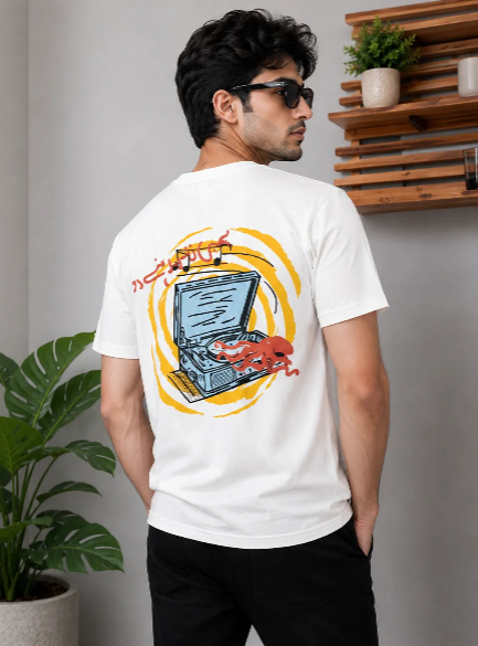 Drop Shoulder Oversized Graphic T-Shirt — خواہش × ہمیں زندہ رہنے دو